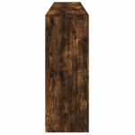 vidaXL Servantă cu lumini LED, stejar fumuriu, 181,5x37x100 cm