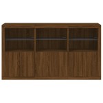 vidaXL Servantă cu lumini LED, stejar maro, 181,5x37x100 cm vidaXL Servantă cu lumini LED, stejar maro, 181,5x37x100 cm