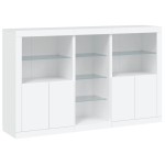 vidaXL Servantă cu lumini LED, alb, 162x37x100 cm vidaXL Servantă cu lumini LED, alb, 162x37x100 cm