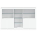 vidaXL Servantă cu lumini LED, alb, 162x37x100 cm vidaXL Servantă cu lumini LED, alb, 162x37x100 cm