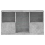 vidaXL Servantă cu lumini LED, gri beton, 181,5x37x100 cm vidaXL Servantă cu lumini LED, gri beton, 181,5x37x100 cm