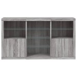 vidaXL Servantă cu lumini LED, gri sonoma, 181,5x37x100 cm vidaXL Servantă cu lumini LED, gri sonoma, 181,5x37x100 cm