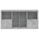 vidaXL Servantă cu lumini LED, gri beton, 202x37x100 cm vidaXL Servantă cu lumini LED, gri beton, 202x37x100 cm