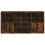 vidaXL Servantă cu lumini LED, stejar fumuriu, 202x37x100 cm vidaXL Servantă cu lumini LED, stejar fumuriu, 202x37x100 cm
