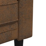 vidaXL Set de canapele, 3 piese, maro, textil