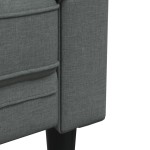 vidaXL Set de canapele, 2 piese, gri închis, material textil