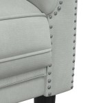 vidaXL Set de canapele, 3 piese, gri deschis, catifea vidaXL Set de canapele, 3 piese, gri deschis, catifea