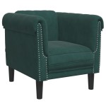 vidaXL Set de canapele, 3 piese, verde închis, catifea vidaXL Set de canapele, 3 piese, verde închis, catifea