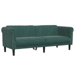 vidaXL Set de canapele, 3 piese, verde închis, catifea vidaXL Set de canapele, 3 piese, verde închis, catifea