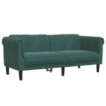 vidaXL Set canapele, 2 piese, verde închis, catifea vidaXL Set canapele, 2 piese, verde închis, catifea