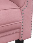 vidaXL Set canapele, 2 piese, roz, catifea