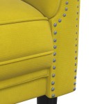 vidaXL Set canapea 2 piese, galben, catifea