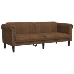 vidaXL Set canapea 2 piese, maro, catifea