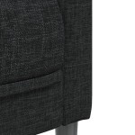 vidaXL Set de canapele, 3 piese, negru, textil vidaXL Set de canapele, 3 piese, negru, textil