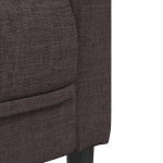 vidaXL Set canapele, 3 piese, maro închis, material textil vidaXL Set canapele, 3 piese, maro închis, material textil