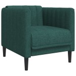 vidaXL Set canapele, 3 piese, verde închis, material textil vidaXL Set canapele, 3 piese, verde închis, material textil
