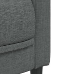 vidaXL Set de canapele, 2 piese, gri închis, material textil