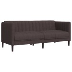 vidaXL Set canapele, 2 piese, maro închis, material textil