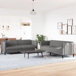 vidaXL Set de canapele, 2 piese, gri taupe, material vidaXL Set de canapele, 2 piese, gri taupe, material
