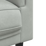 vidaXL Set de canapele, 3 piese, cu perne, gri deschis, catifea vidaXL Set de canapele, 3 piese, cu perne, gri deschis, catifea