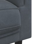 vidaXL Set canapea cu perne, 2 piese, gri închis, catifea