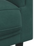 vidaXL Set canapea cu perne, 2 piese, verde închis, catifea