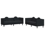 vidaXL Set canapea cu perne, 2 piese, roz, catifea