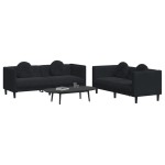 vidaXL Set canapea cu perne, 2 piese, roz, catifea