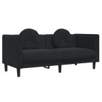 vidaXL Set canapea cu perne, 2 piese, roz, catifea