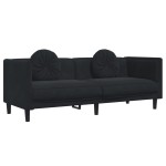 vidaXL Set canapea cu perne, 2 piese, roz, catifea