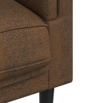 vidaXL Set de canapele cu perne, 2 piese, maro, catifea