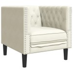 vidaXL Set canapele Chesterfield cu 3 locuri, crem, piele eco. vidaXL Set canapele Chesterfield cu 3 locuri, crem, piele eco.