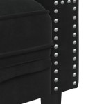 vidaXL Set canapele Chesterfield cu perne rulou 2 piese negru catifea vidaXL Set canapele Chesterfield cu perne rulou 2 piese negru catifea