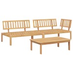 vidaXL Set canapea grădină din paleți, 3 piese, lemn masiv de acacia vidaXL Set canapea grădină din paleți, 3 piese, lemn masiv de acacia