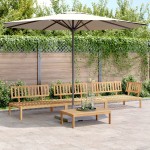vidaXL Set canapea grădină din paleți, 4 piese, lemn masiv de acacia vidaXL Set canapea grădină din paleți, 4 piese, lemn masiv de acacia