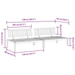 vidaXL Set canapele mijloc paleți de grădină 2 buc. lemn masiv acacia vidaXL Set canapele mijloc paleți de grădină 2 buc. lemn masiv acacia