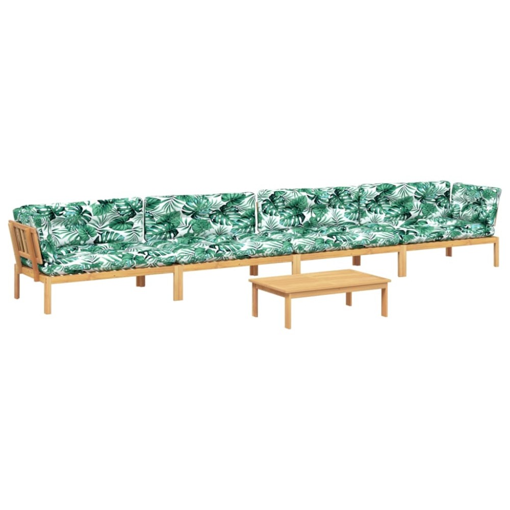 vidaXL Set canapele de grădină cu perne din paleți 5 piese lemn acacia
