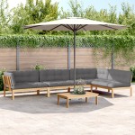 vidaXL Set canapele de grădină cu perne din paleți 5 piese lemn acacia vidaXL Set canapele de grădină cu perne din paleți 5 piese lemn acacia