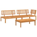 vidaXL Set canapea grădină din paleți, 3 piese, lemn masiv de acacia vidaXL Set canapea grădină din paleți, 3 piese, lemn masiv de acacia