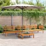 vidaXL Set canapea grădină din paleți, 4 piese, lemn masiv de acacia vidaXL Set canapea grădină din paleți, 4 piese, lemn masiv de acacia