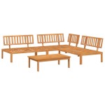vidaXL Set canapea grădină din paleți, 4 piese, lemn masiv de acacia vidaXL Set canapea grădină din paleți, 4 piese, lemn masiv de acacia