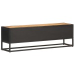 vidaXL Comodă TV cu ușă sculpată, 130 x 30 x 40 cm, lemn mango brut vidaXL Comodă TV cu ușă sculpată, 130 x 30 x 40 cm, lemn mango brut