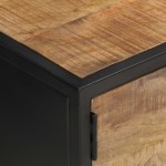 vidaXL Comodă TV cu ușă sculpată, 130 x 30 x 40 cm, lemn mango brut vidaXL Comodă TV cu ușă sculpată, 130 x 30 x 40 cm, lemn mango brut