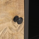 vidaXL Comodă TV cu ușă sculpată, 130 x 30 x 40 cm, lemn mango brut vidaXL Comodă TV cu ușă sculpată, 130 x 30 x 40 cm, lemn mango brut