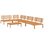 vidaXL Set canapea grădină din paleți, 5 piese, lemn masiv de acacia vidaXL Set canapea grădină din paleți, 5 piese, lemn masiv de acacia