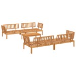 vidaXL Set canapea grădină din paleți, 5 piese, lemn masiv de acacia vidaXL Set canapea grădină din paleți, 5 piese, lemn masiv de acacia