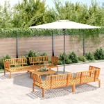 vidaXL Set canapea grădină din paleți, 5 piese, lemn masiv de acacia vidaXL Set canapea grădină din paleți, 5 piese, lemn masiv de acacia