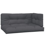 vidaXL Set canapele grădină cu perne din paleți, 3 piese, lemn acacia