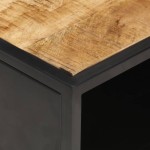 vidaXL Măsuță de cafea cu ușă sculptată 90x55x 36 cm lemn mango brut vidaXL Măsuță de cafea cu ușă sculptată 90x55x 36 cm lemn mango brut
