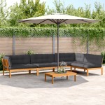 vidaXL Set canapele de grădină cu perne din paleți 5 piese lemn acacia vidaXL Set canapele de grădină cu perne din paleți 5 piese lemn acacia